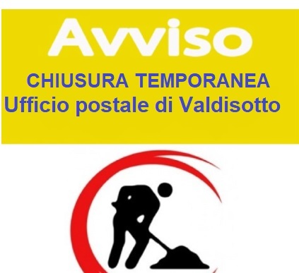 Chiusura temporanea ufficio postale di Valdisotto